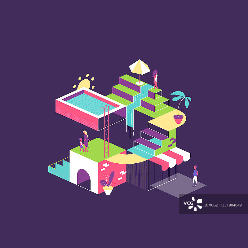 人们的夏季休闲活动图片素材