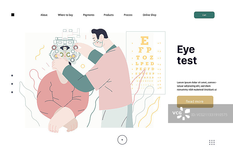 医疗检测模板：视力检测图片素材