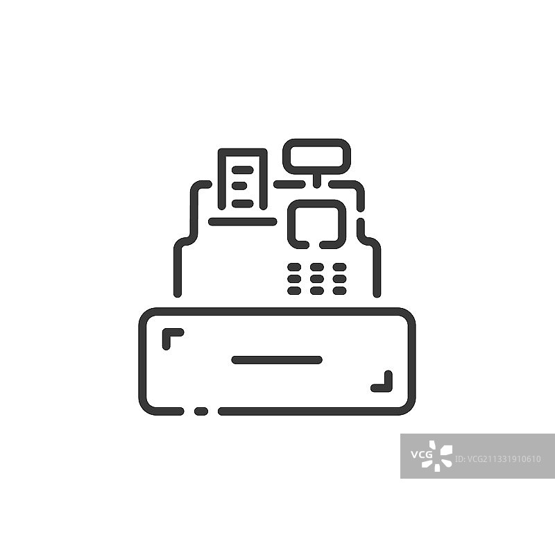 收银机细线图标图片素材