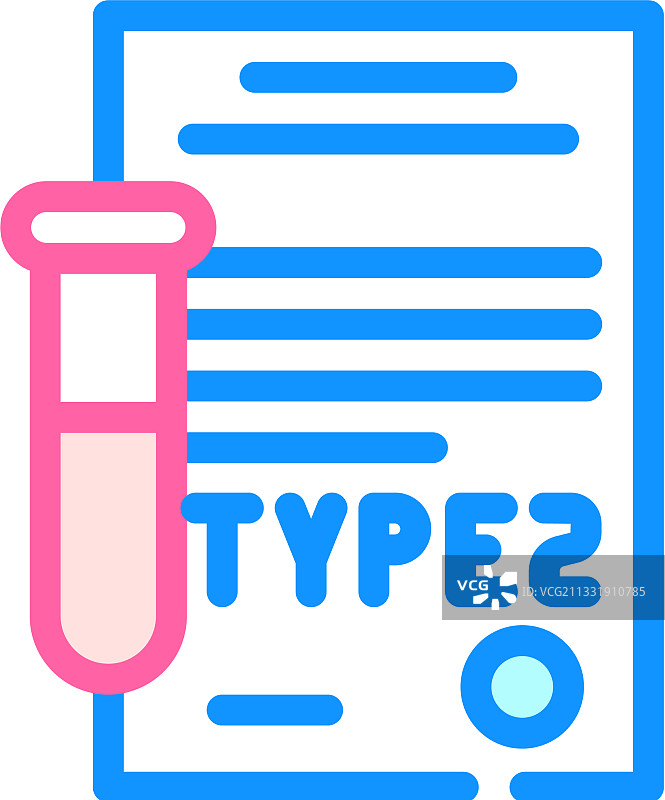 2型糖尿病彩色图标图片素材