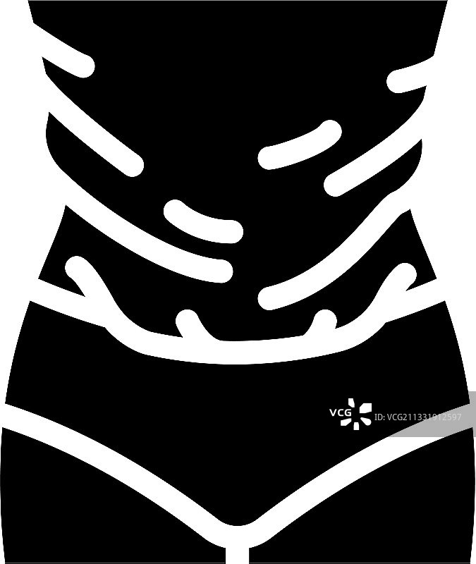 皮肤拉伸标志扁平图标图片素材