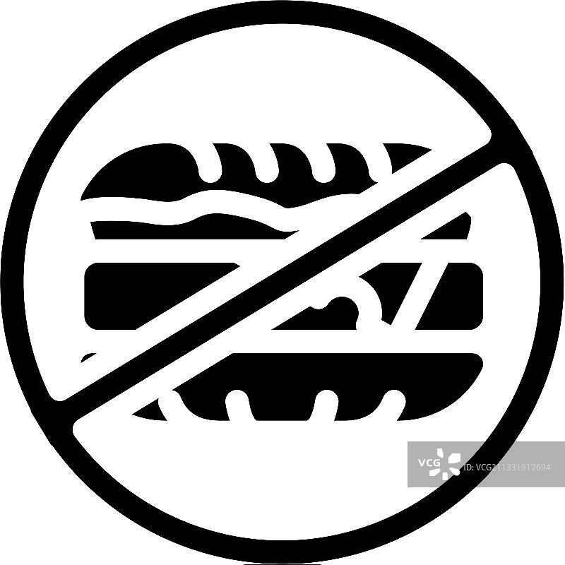 汉堡包锁定的字形图标图片素材