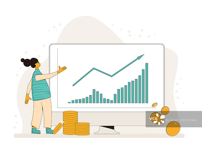 金融增长投资概念零售图片素材