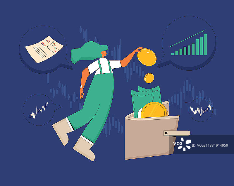 指数投资概念金融增长股票图片素材