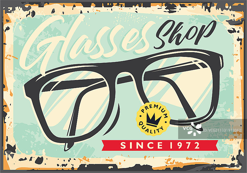 复古眼镜店招牌图片素材