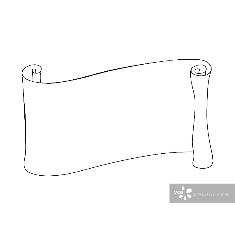 纸卷剪影图片素材