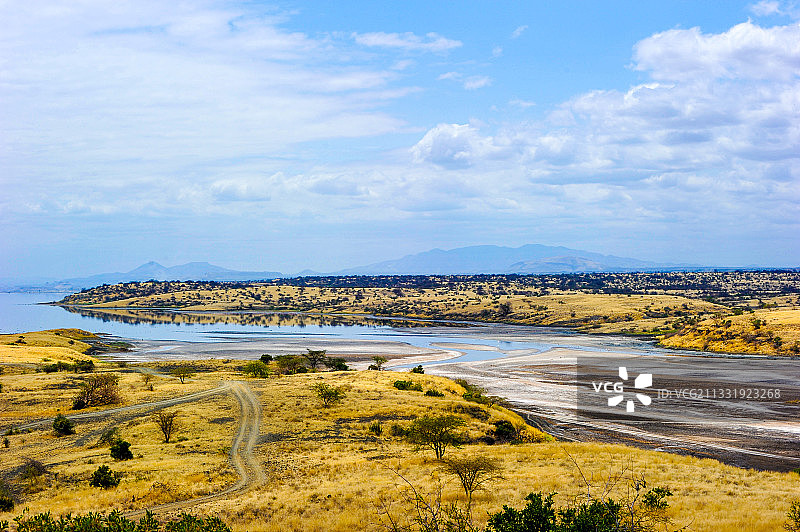马加迪湖畔图片素材