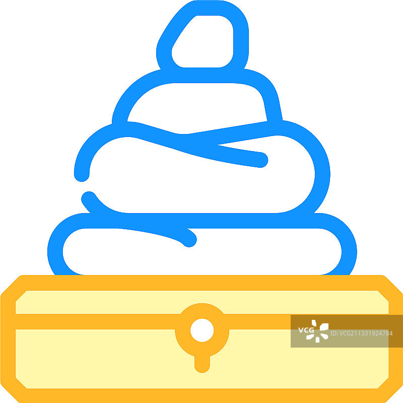 放松按摩石彩色图标图片素材