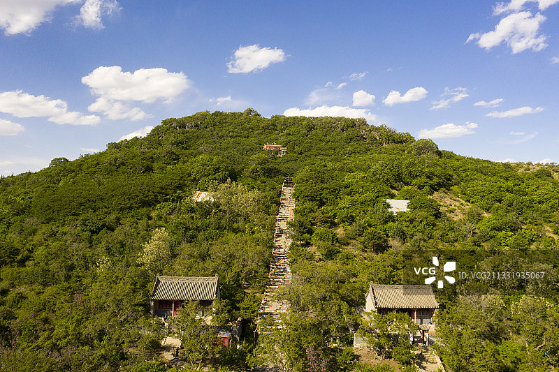 航拍辽宁阜新彰武县千佛山景区。图片素材