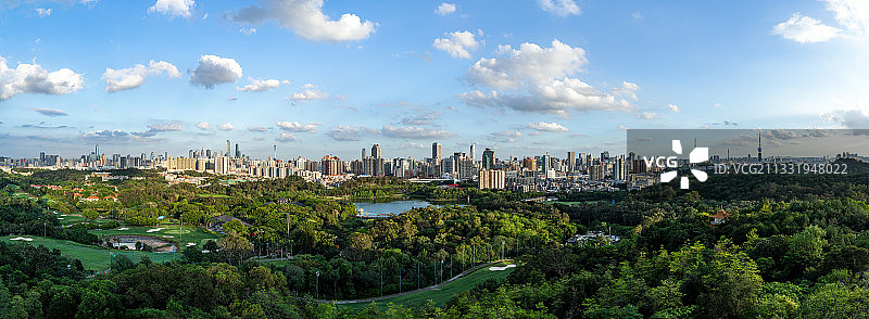 广州全景 鸿鹄楼 绿色植被图片素材