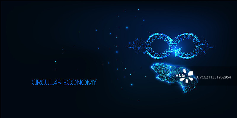 发光的未来循环经济概念图片素材