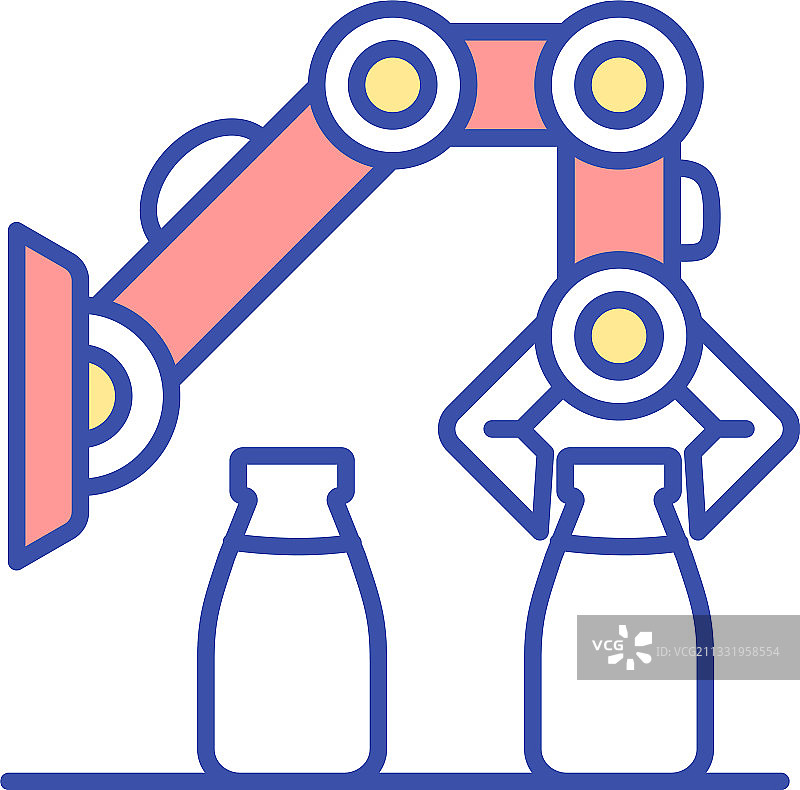 乳制品工业机器人技术RGB颜色图片素材