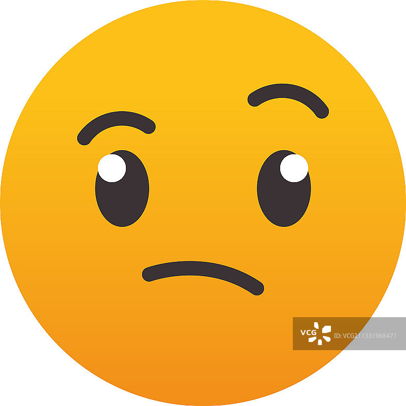 失望表情彩色图标设计图片素材