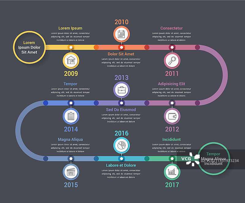 时间轴信息图图片素材