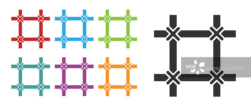 黑色监狱窗户图标图片素材