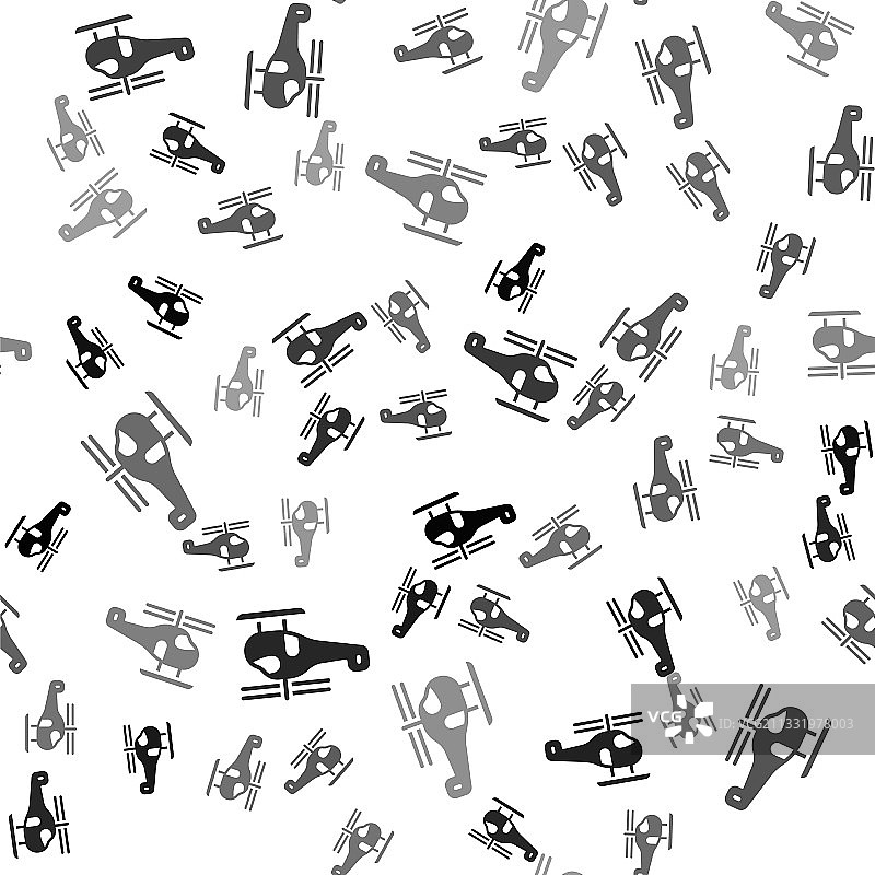 黑色直升机飞行器图标图片素材