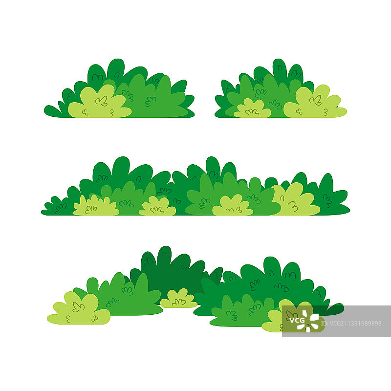 扁平灌木图标图片素材