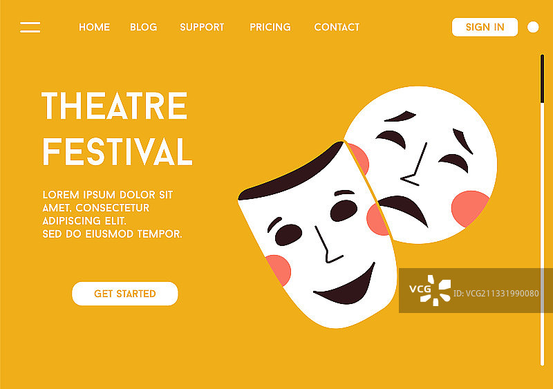 登陆页戏剧节概念图片素材