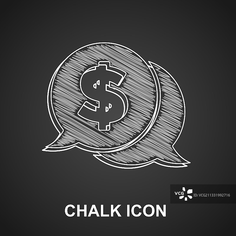 粉笔硬币美元符号图标图片素材