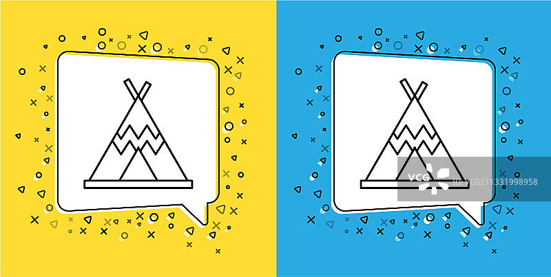 传统印第安圆锥帐篷图标图片素材