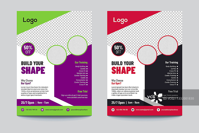 健身传单模板图片素材