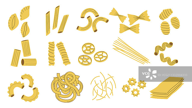 手绘小麦通心粉图片素材