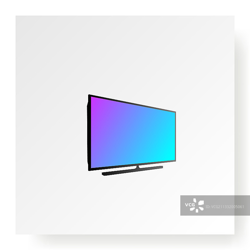 扁平风智能LED液晶电视显示器图片素材