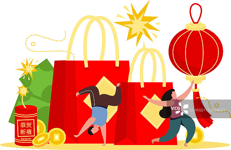 新年趣味背景图片素材