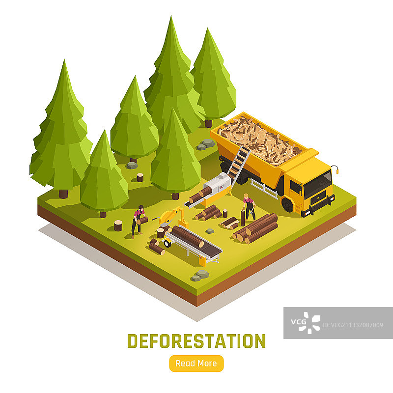 锯木厂2.5D组合图片素材
