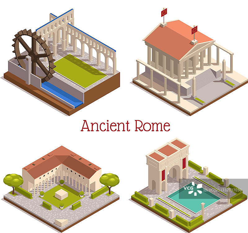 古罗马2.5D模型合集图片素材