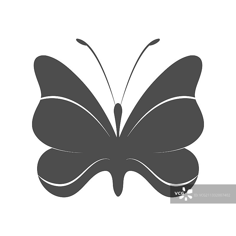 创意设计蝴蝶轮廓标志图片素材