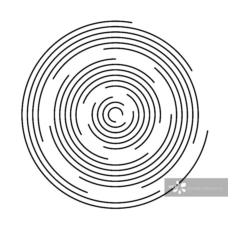 黑色细线涡旋图片素材