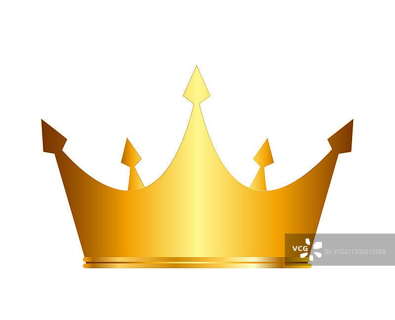白色背景上的公主金色皇冠图标图片素材