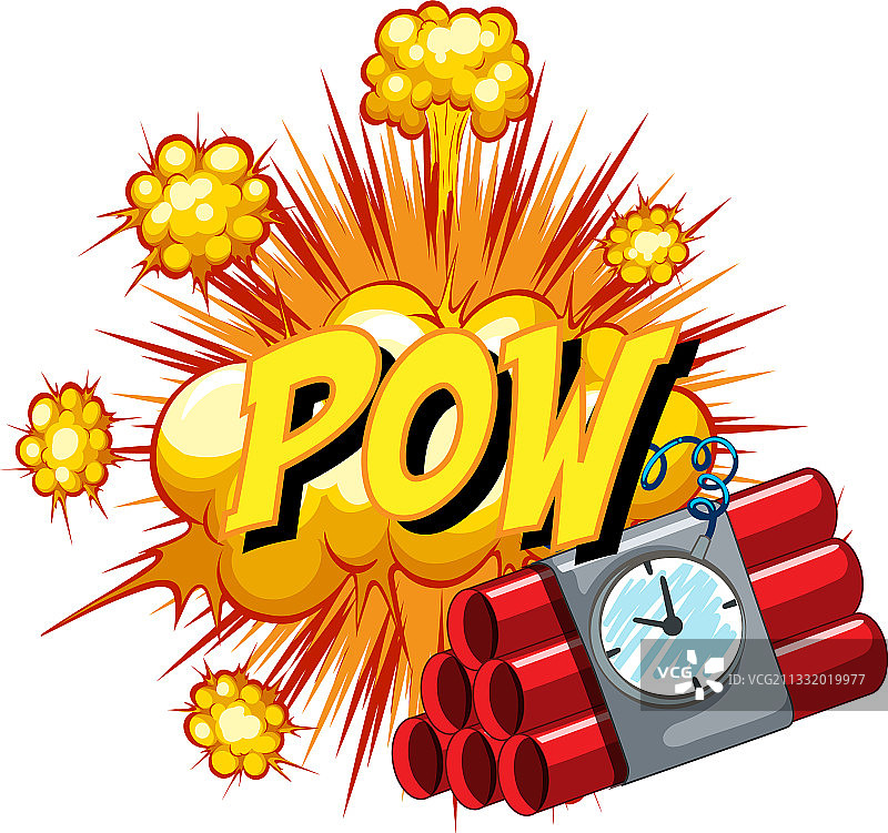 漫画对话气泡：砰！图片素材