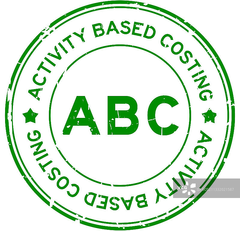 基于活动的绿色ABC缩写做旧风格图片素材