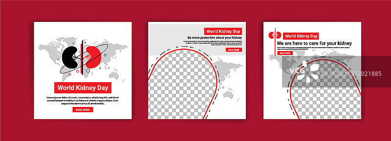世界肾脏日社交媒体帖子合集图片素材