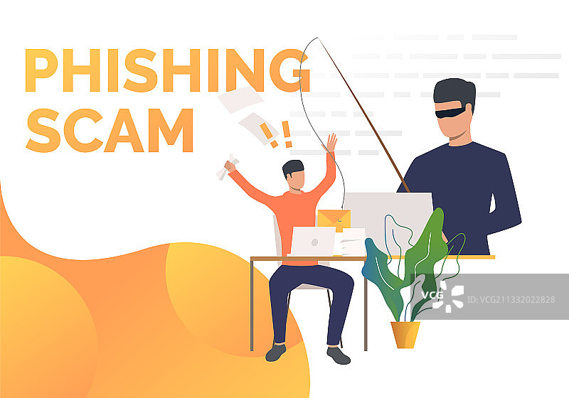 网络钓鱼诈骗页面模板图片素材