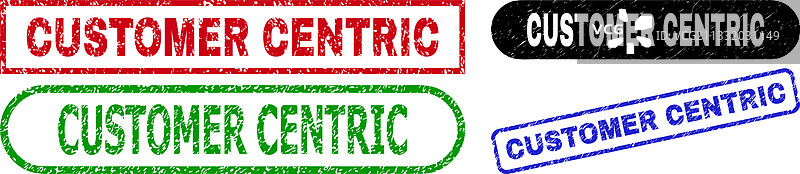 以顾客为中心的矩形印章图片素材