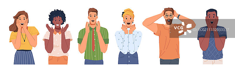 心情愉快的人们表达喜悦图片素材