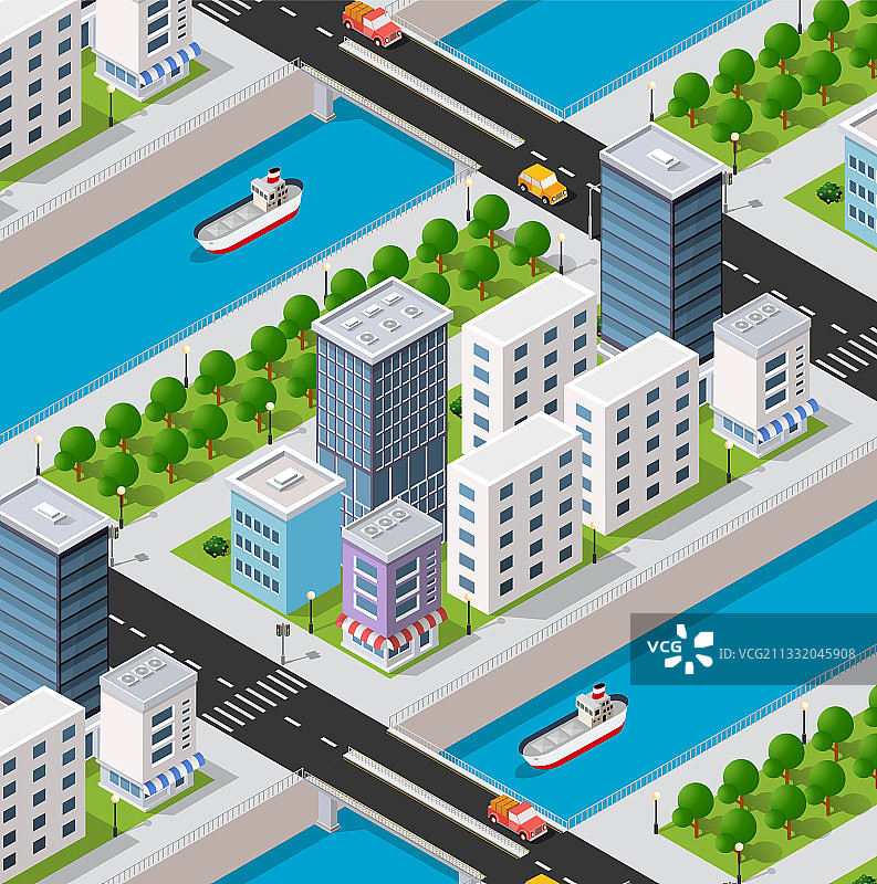 2.5D河堤3D模型图片素材