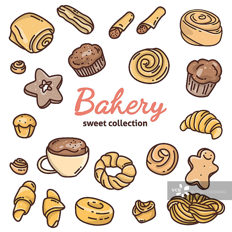 甜点烘焙字母组合图片素材