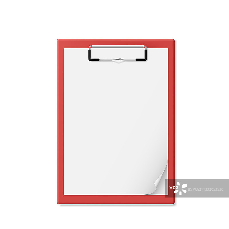 红色剪贴板与纸张图片素材