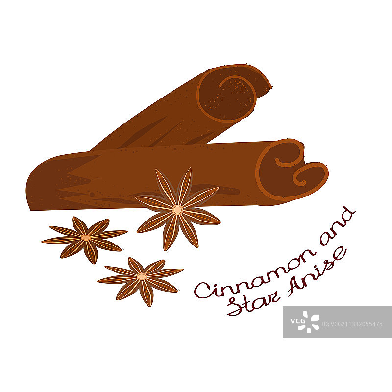 肉桂棒和八角图片素材
