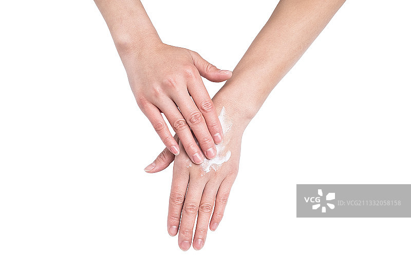 手涂护手霜图片素材