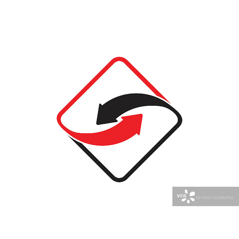 圆形旋转方形标志图片素材