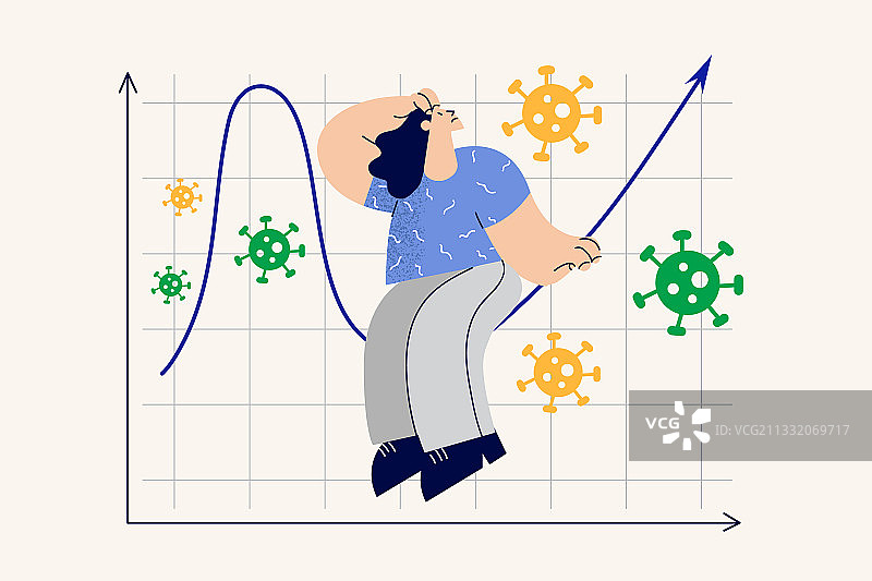 新冠疫情期间的股市崩盘和危机图片素材