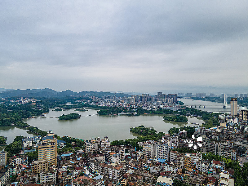 中国广东惠州市惠州西湖高视觉自然风光图片素材