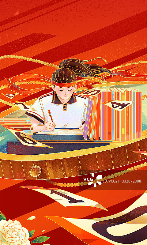 高考创意插画图片素材