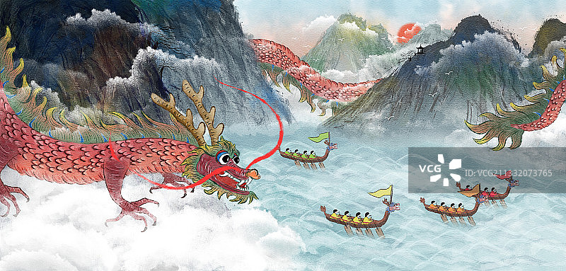 端午节节日插画图片素材