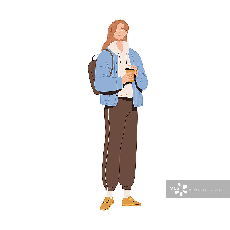 穿着时尚运动装的现代女性图片素材